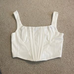 White corset like top